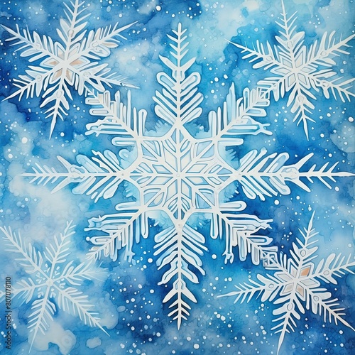 christmas background with snowflakes