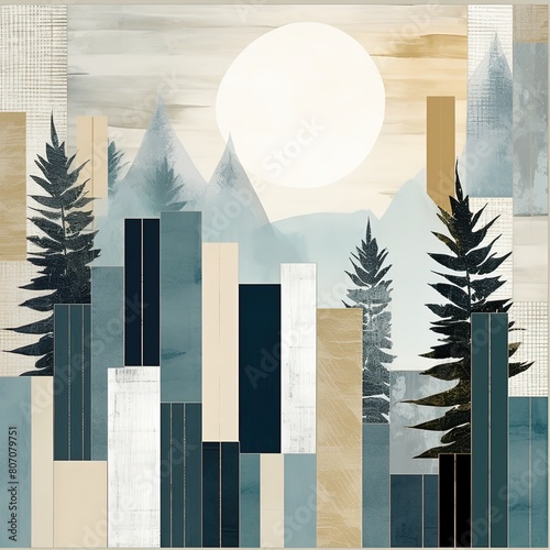 seamless pattern with architecture background
