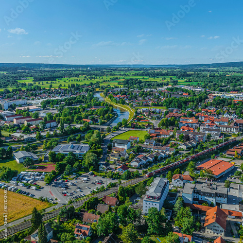 Panorama-Blick über die Kreisstadt Weilheim im oberbayerischen Pfaffenwinkel