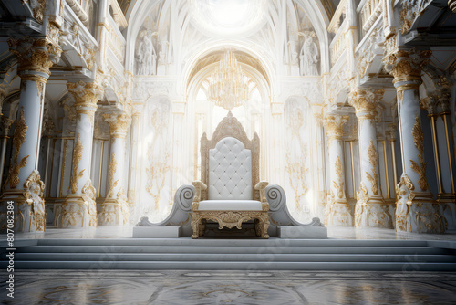beautiful hall throne on background