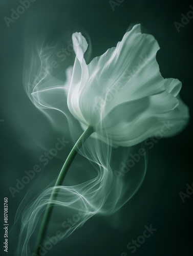 Abstract flower, black and white illustration. Illustration for design, artists.