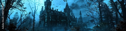 A gothic castle where a vampire undergoes a blood transplant, gaining the powers of ancient vampire lineage photo
