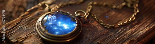 A locket that stores memories, displaying them like holograms to relive or share