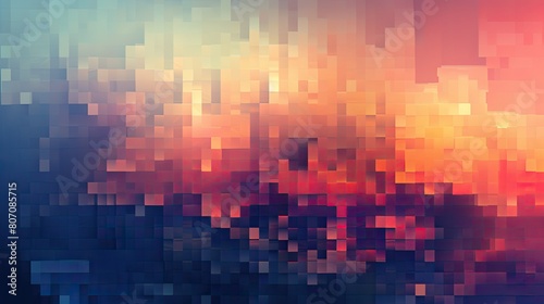 Gradient background resembling a digital pixelation effect