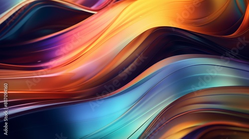 Abstract colored waves with fading