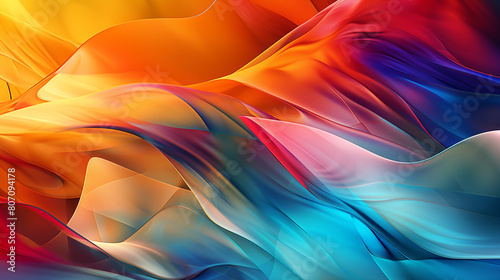 Abstract shaped colored glass texture