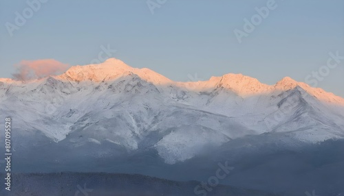 A mountain range dusted with fresh snow upscaled 2 © Kenza