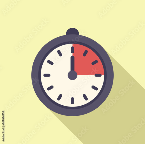 Schedule timer clock icon flat vector. Design event. Research shape