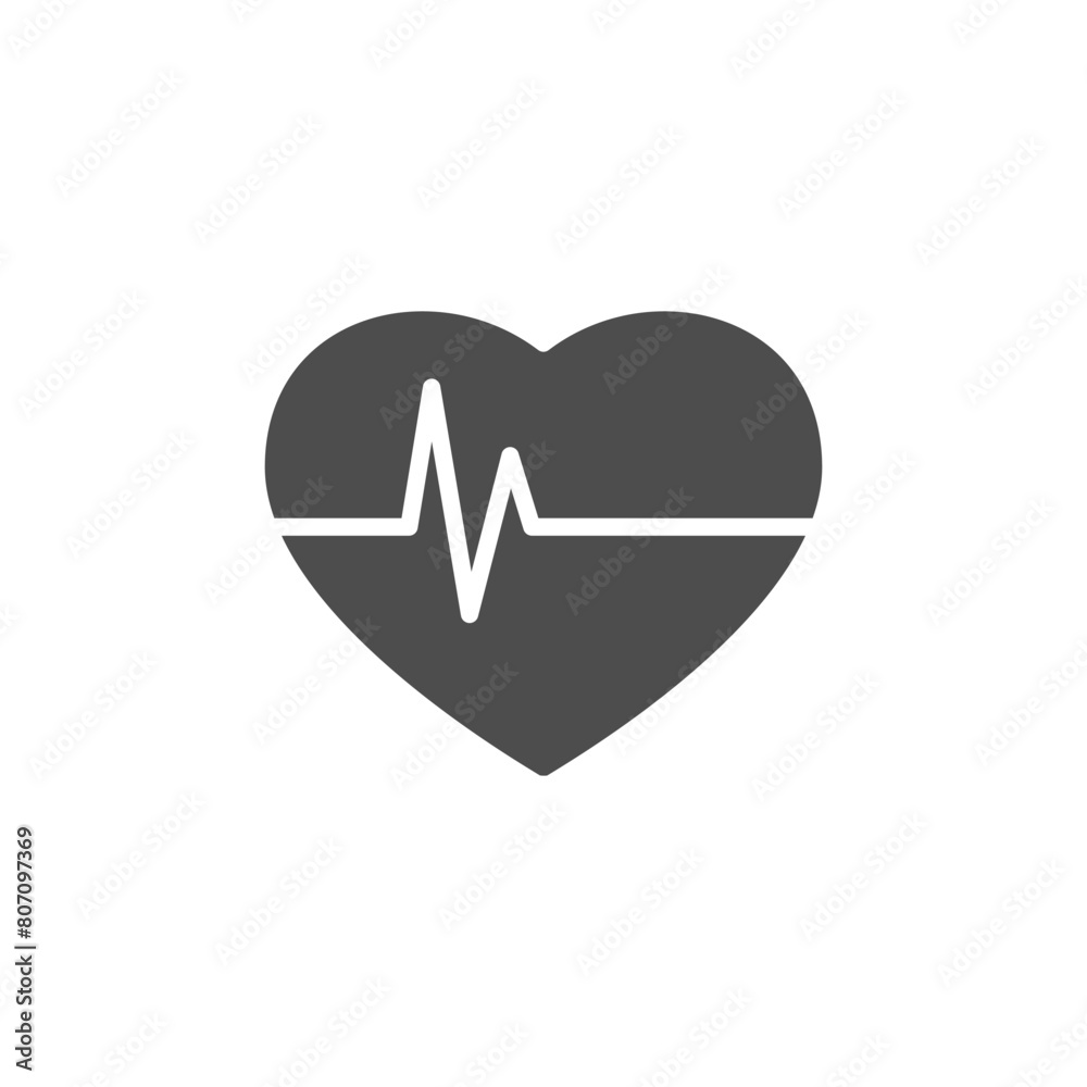 Heartbeat glyph vector icon isolated on white background. Heartbeat glyph vector icon for web, mobile and ui design Heartbeat glyph vector icon isolated on white background. Heartbeat glyph vector icon for web, mobile and ui design