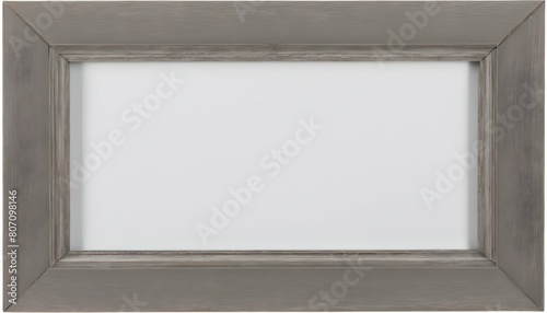 A distressed wooden frame with a weathered gray fi