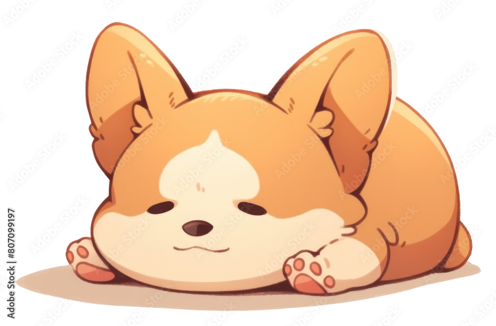 PNG Corgy sleeping mammal animal. PNG Corgy sleeping mammal animal.
