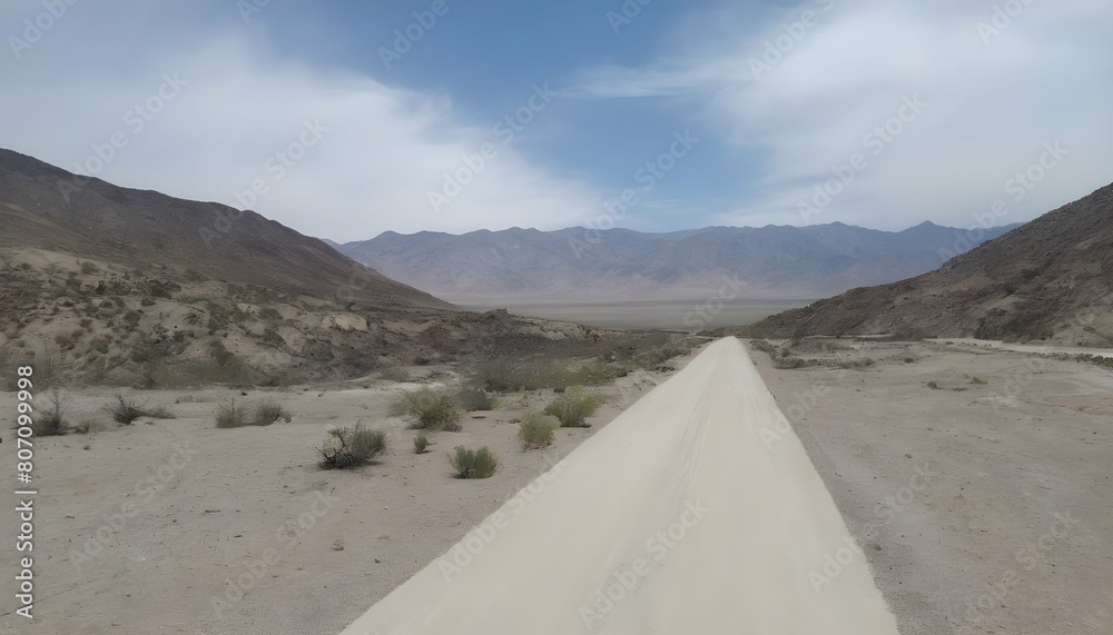 A rugged desert road leading to hidden hot springs upscaled 3