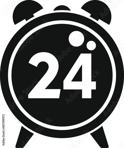 Duration of alarm clock icon simple vector. Deadline time. Research online