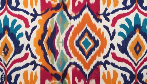 Ikat patterns with blurred edges and vibrant color upscaled_11