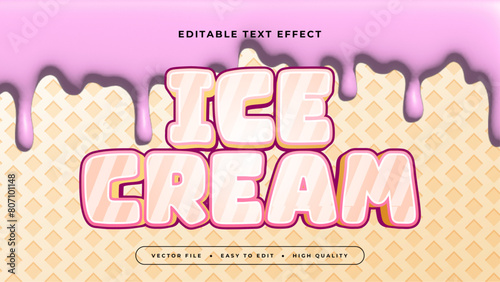 Pink and beige cream 3d editable text effect - font style