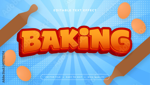 Colorful baking 3d editable text effect - font style