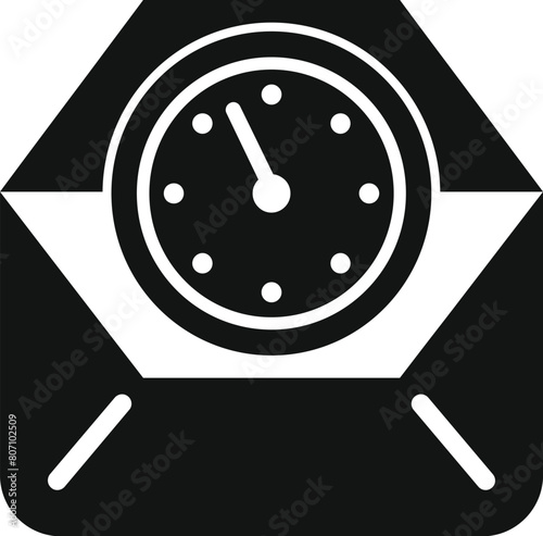 Mail info meeting duration icon simple vector. Time schedule. Job period