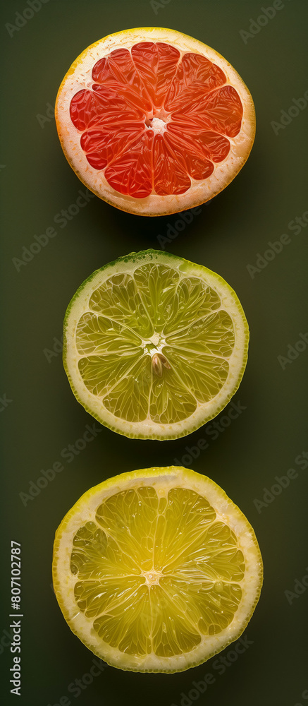 Colorful citrus slices lay out.Minimal creative food concept.Flat lay
Colorful citrus slices lay out.Minimal creative food concept.Flat lay