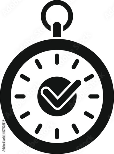 Classic stopwatch duration icon simple vector. Clock event. Timer schedule