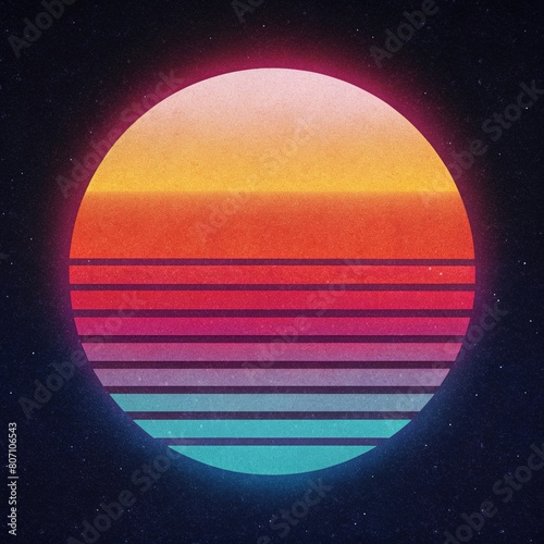 the sun and the moon eclipse illustration glitch