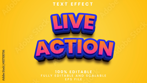 Live action editable text effect	

