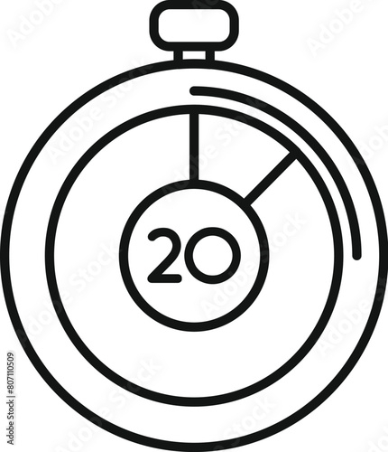 Stopwatch timer icon outline vector. Contract online length. Period arrow