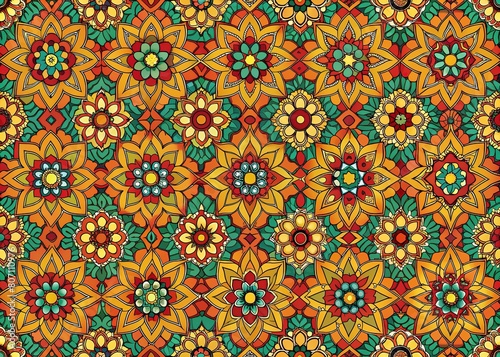 seamless pattern with flowers