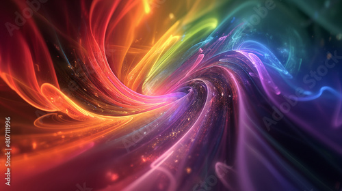 美しく抽象的な虹色のグラフィック素材