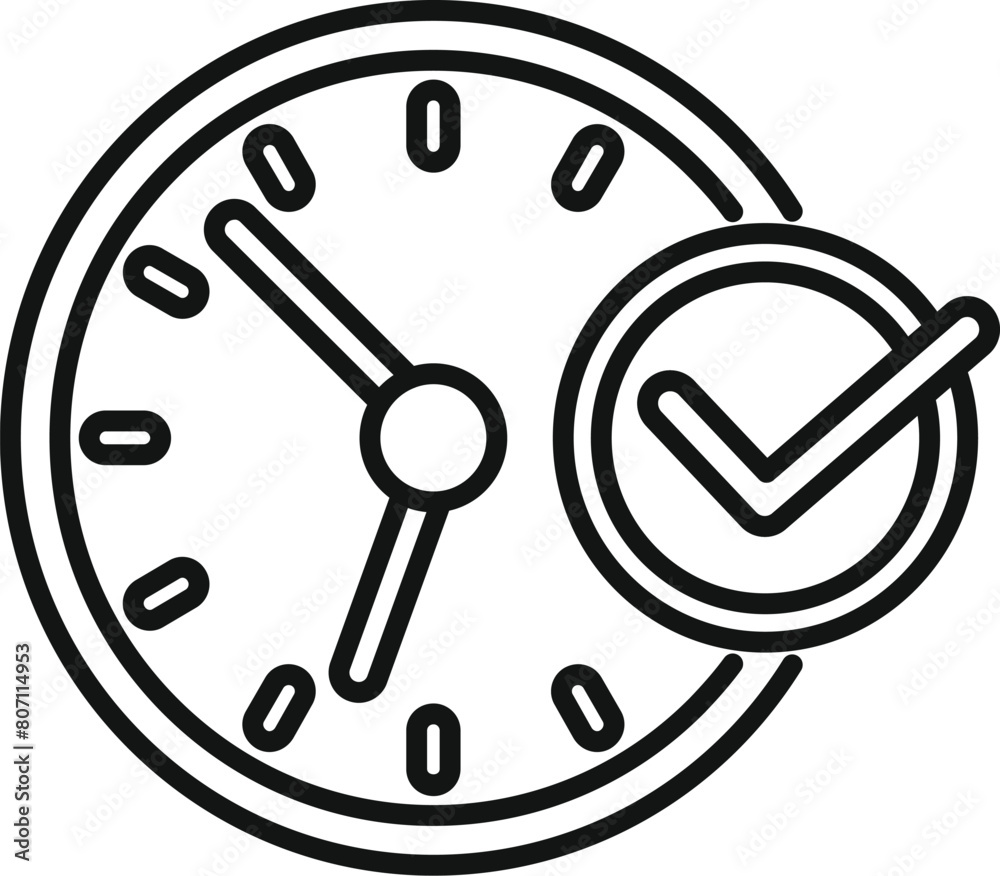 Timeframe duration plan icon outline vector. Agenda period. Contract agreement Timeframe duration plan icon outline vector. Agenda period. Contract agreement