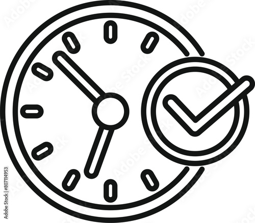 Timeframe duration plan icon outline vector. Agenda period. Contract agreement