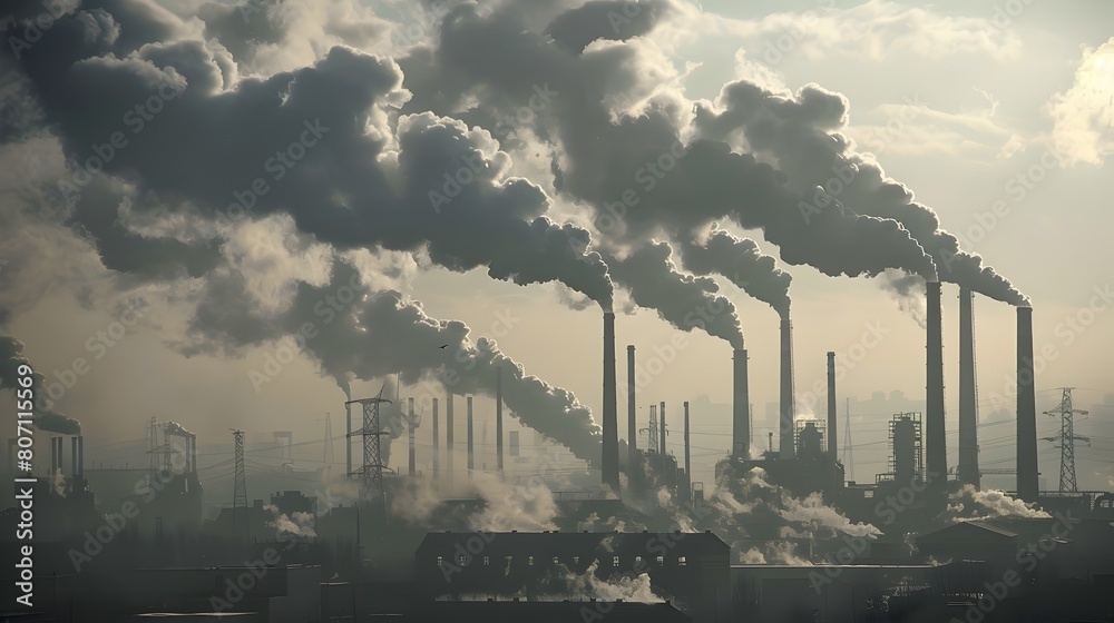 Looming Plumes Over the Industrial Skyline:Confronting the Environmental Impact of Human Activity