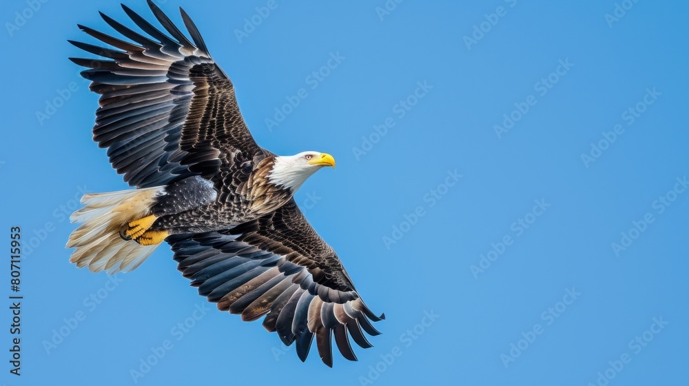 Obraz premium Eagle on blue sky.