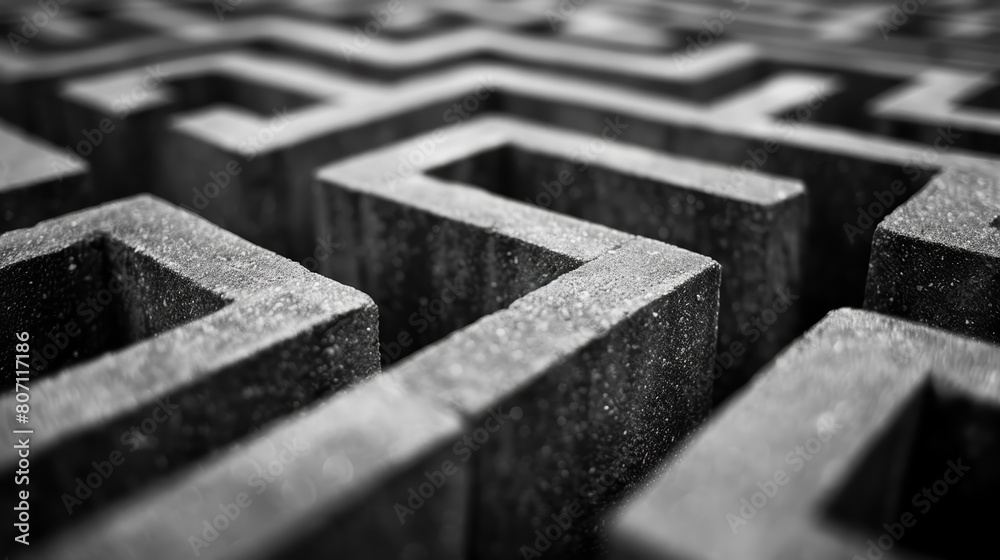 Close-up of a maze with walls that seem to pulse and shift, creating a dynamic and ever-changing puzzle, reflecting the unpredictability of challenges. Close-up of a maze with walls that seem to pulse and shift, creating a dynamic and ever-changing puzzle, reflecting the unpredictability of challenges.