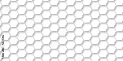 Abstract background with hexagon  modern abstract vector polygonal pattern. Futuristic abstract honeycomb technology white background. Luxury white hexagon pattern.