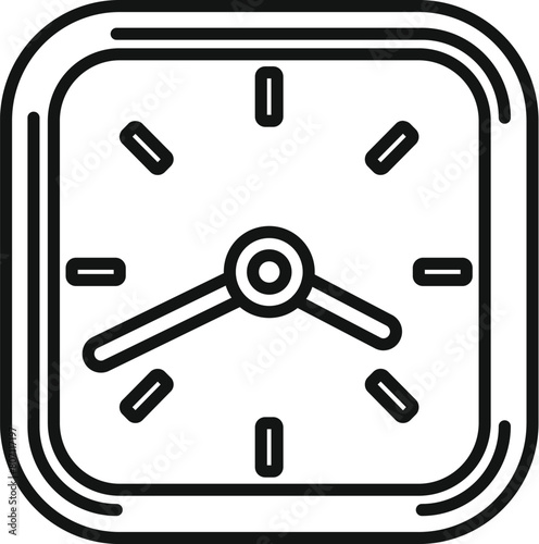 Term wall clock icon outline vector. Duration event. Agenda job period