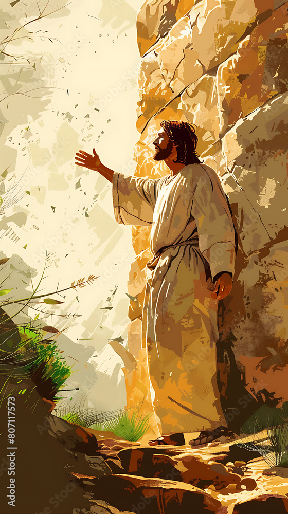 Obraz premium Resurrection of Jesus, ascension of Сhrist