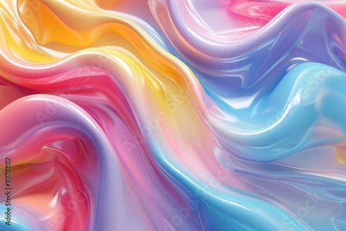 Wallpaper Mural Vibrant Abstract Silk Waves Torontodigital.ca