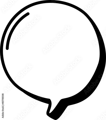 3d black and white color speech bubble balloon icon sticker memo keyword planner text box banner  flat png transparent element design