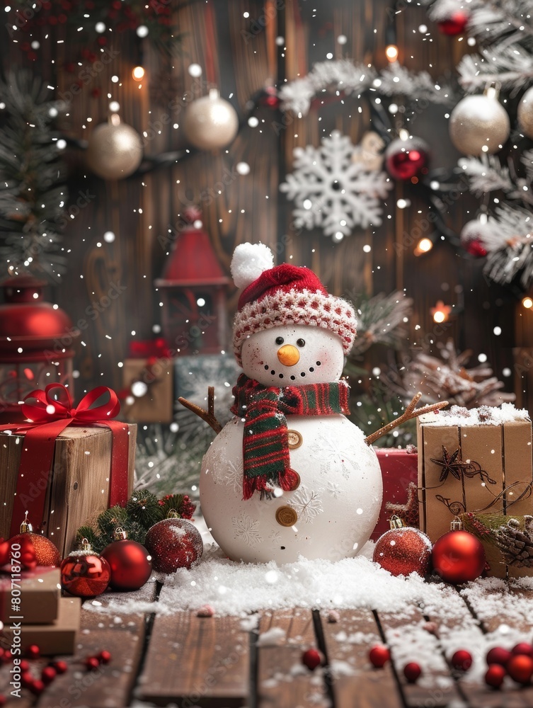 Merry Christmas! Christmas background, postcard. New Year's background