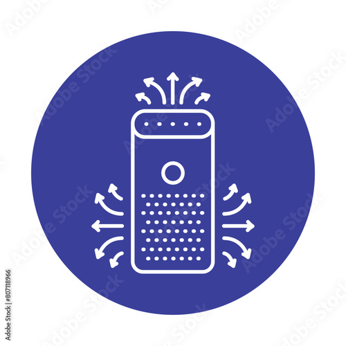 Air ionizer color line icon. Household appliance.