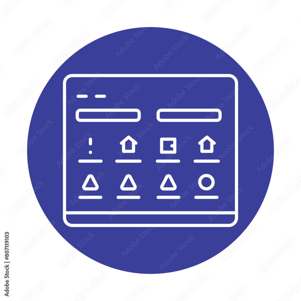 Smart home system color line icon. System intelligent control house. Smart home system color line icon. System intelligent control house.