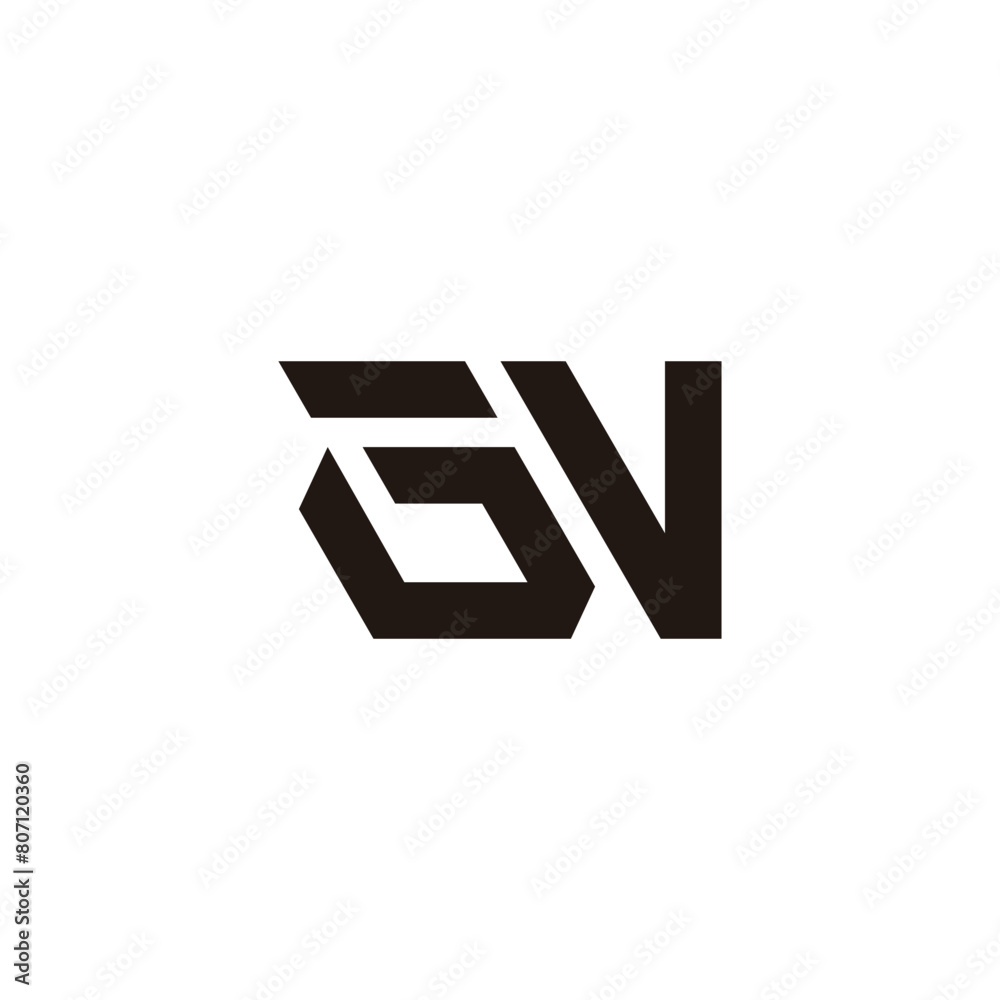 letter gv simple geometric lines logo vector letter gv simple geometric lines logo vector