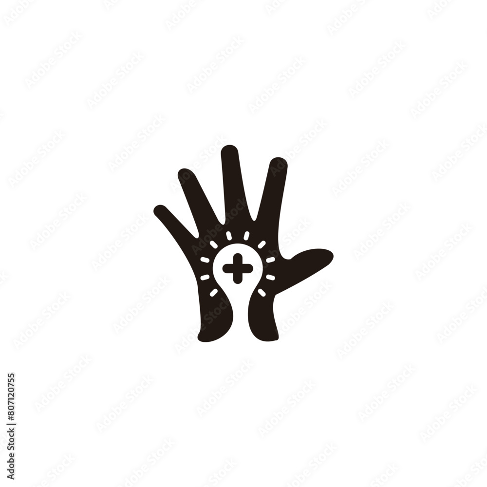 hand care plus medical idea logo vector hand care plus medical idea logo vector