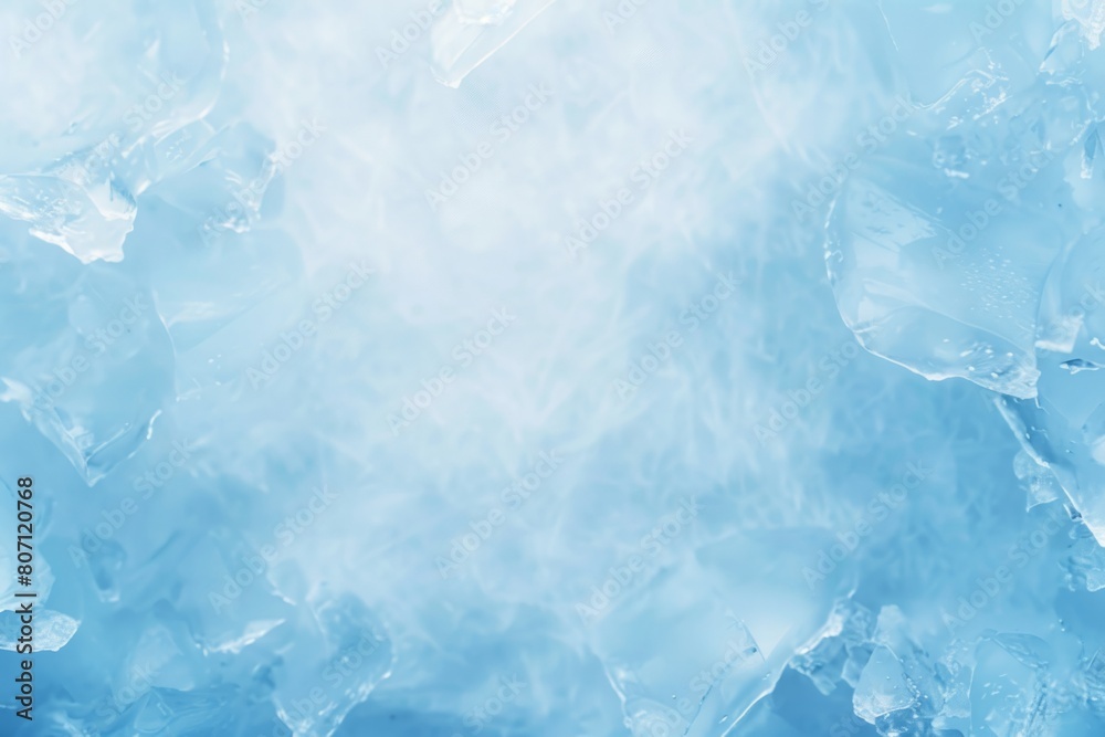 Obraz premium Crisp Blue Ice Background with Light Shimmer