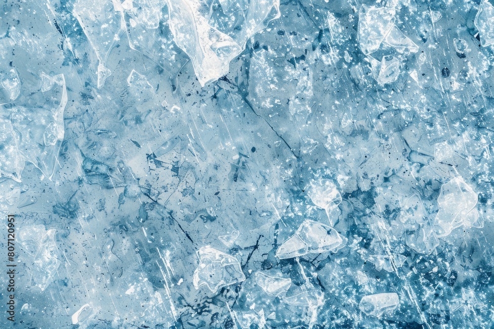 Abstract Frozen Ice Textures in Blue Hues Abstract Frozen Ice Textures in Blue Hues