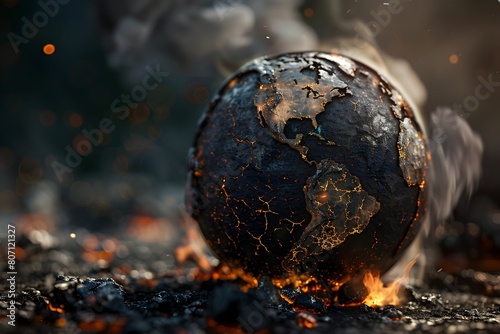 Charred and Blistered Globe Dramatic Imagery of an Endangered Planet