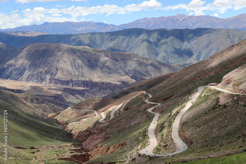 Jujuy Province Serpantine Road In Mountains Reaching over 4 km Altitude