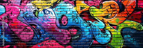 Bold, Vibrant Urban Slang - A Representation of Graffiti Culture and Street Art