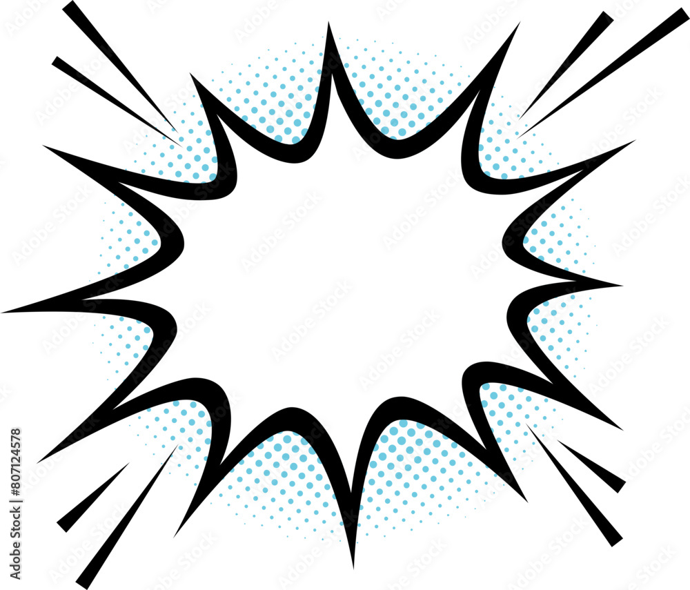 Comic speech bubble with halftone shadow, pop art style. Comic speech bubble with halftone shadow, pop art style.