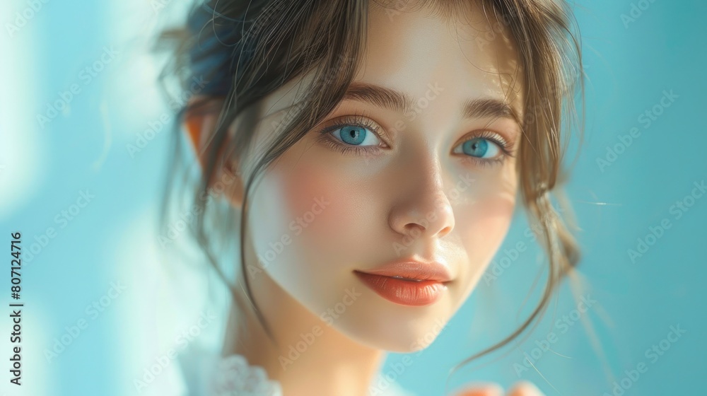 Women with beautiful faces reveal beautiful, radiant skin. Women with beautiful faces reveal beautiful, radiant skin.